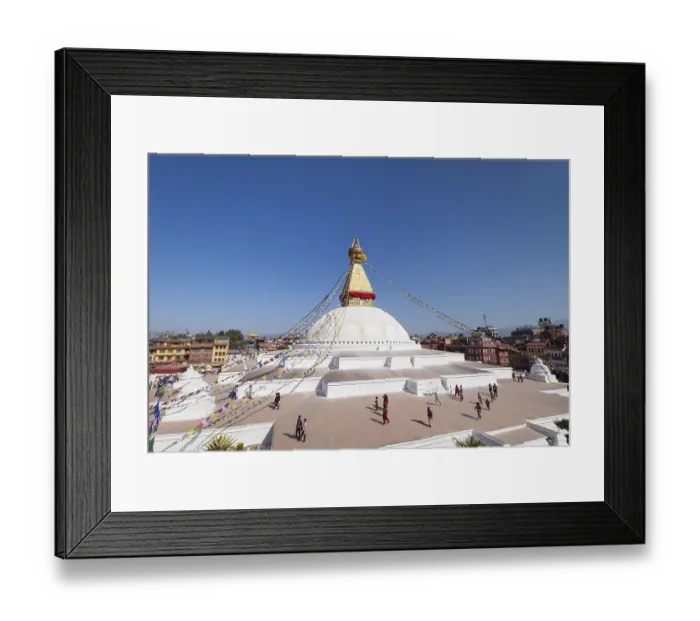Framed Print : Buddhist stupa, Boudhanath stupa