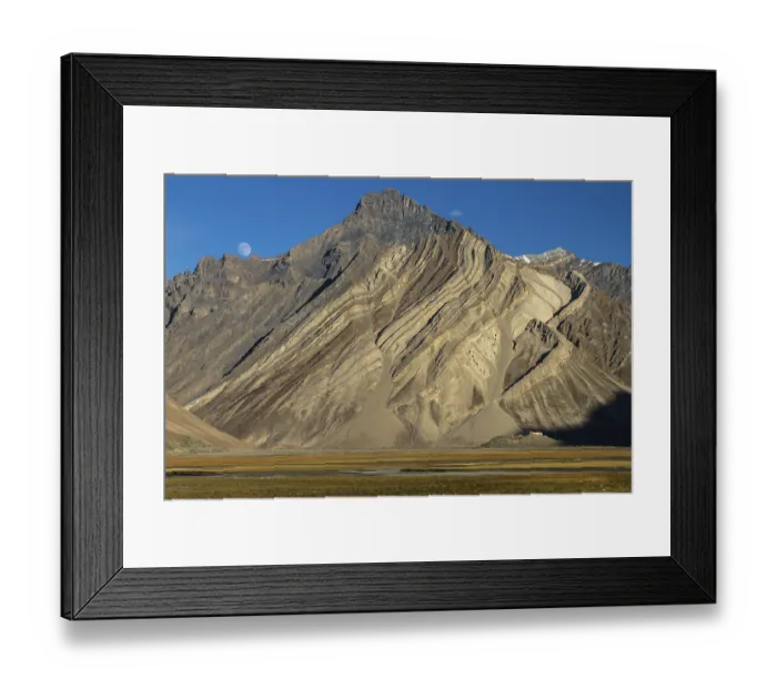 Framed Print : Impressive cliff in the Zanskar Mountains of the Himalayas