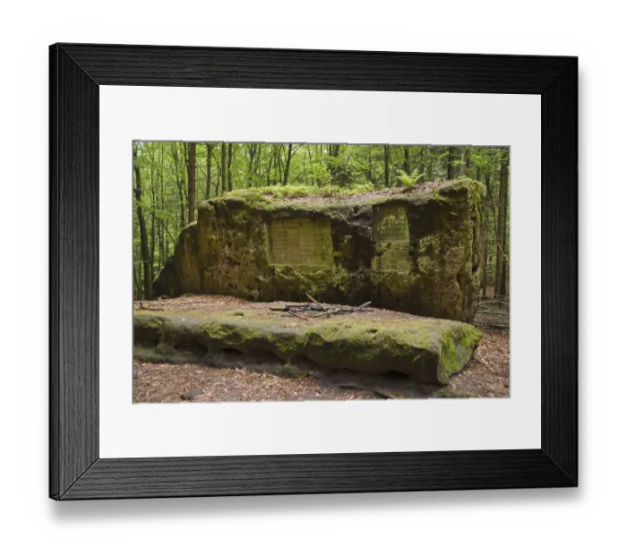 Framed Print : Altar stone at the Stimmersdorfer Weg trail Framed Print : Altar stone at the Stimmersdorfer Weg trail