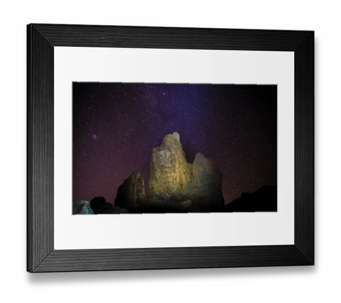 Framed Print : Los Roques de Garcia, Pico del Teide vulcano with night sky Framed Print : Los Roques de Garcia, Pico del Teide vulcano with night sky
