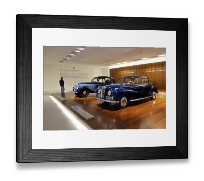 Framed Print : BMW Museum, BMW-335 and 502, Munich