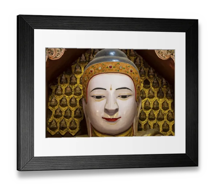 Framed Print : Buddha, portrait, small Buddha figures Framed Print : Buddha, portrait, small Buddha figures