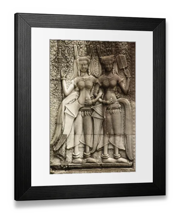 Framed Print : Figures, Angkor Wat complex, Siem Reap Framed Print : Figures, Angkor Wat complex, Siem Reap