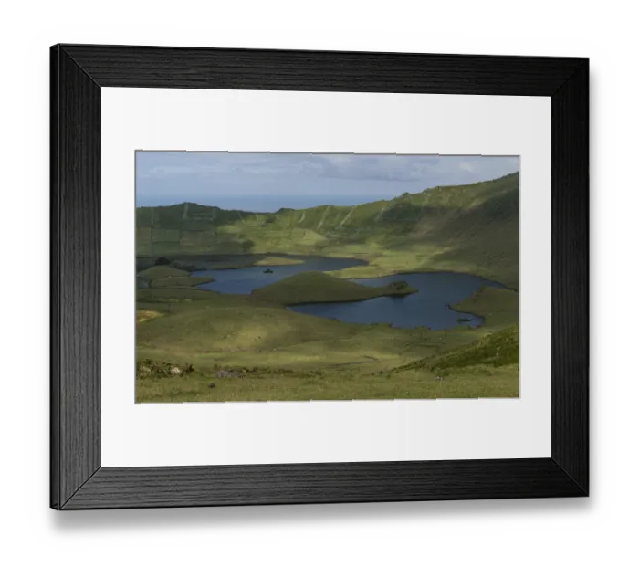Framed Print : Caldera, volcano, corvo island, azores
