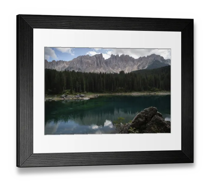 Framed Print : Carezza lake, dolomiti, italy