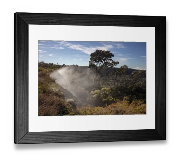 Framed Print : Steam Vents, volcanic fumes, Kilauea Volcano
