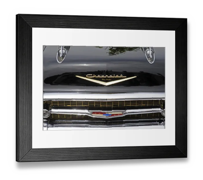 Framed Print : Front view, lettering, logo, emblem Framed Print : Front view, lettering, logo, emblem