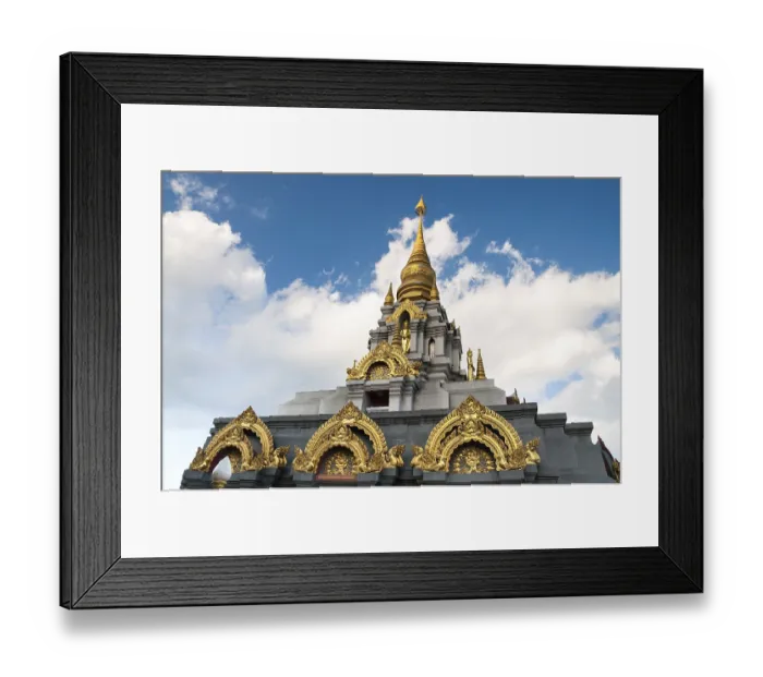 Framed Print : Phra Boromathat Chedi, pagoda, Santikhiri or Mae Salong area