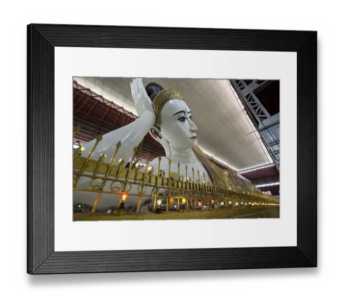 Framed Print : Reclining Buddha statue, Chaukhtatgyi Paya