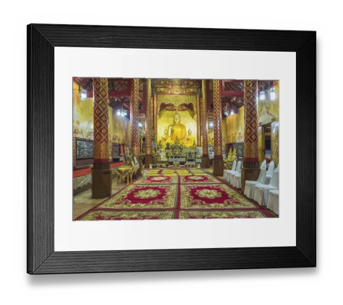 Framed Print : Wat Srisupahn Temple, Interior