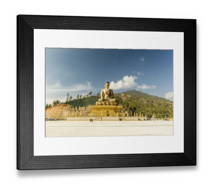 Framed Print : One of the biggest golden buddha statues is in the capital of Bhutan Framed Print : One of the biggest golden buddha statues is in the capital of Bhutan