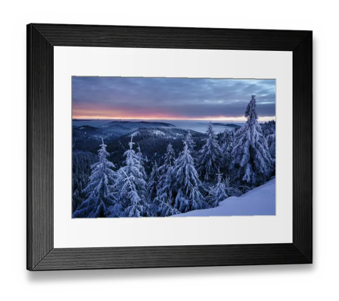 Framed Print : Winter dawn on the Hornisgrinde