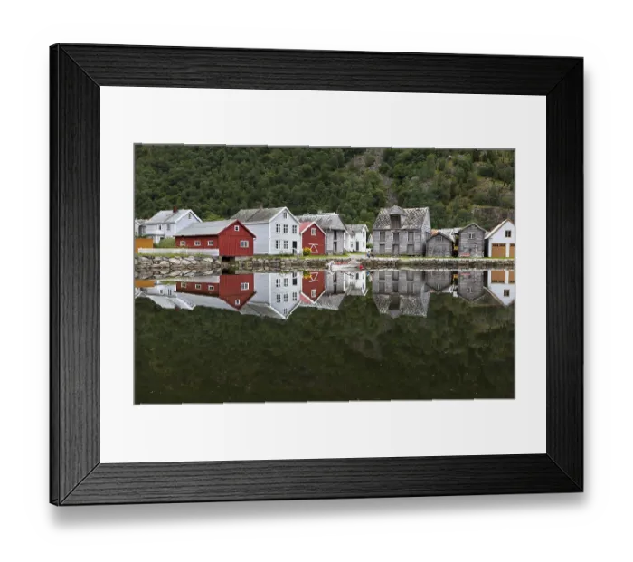 Framed Print : Old wooden houses, Gamle Laerdalsoyri Framed Print : Old wooden houses, Gamle Laerdalsoyri
