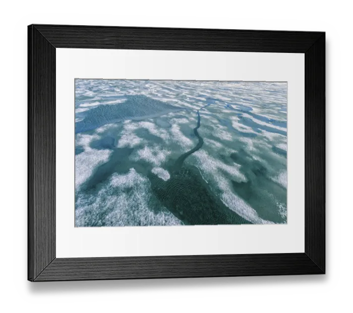 Framed Print : Palanderbukta Bay, Packeismuster