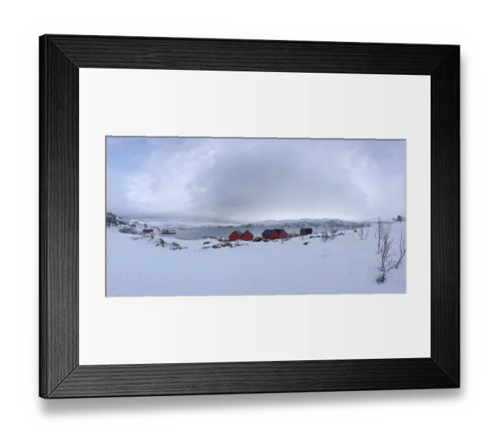 Framed Print : Cottages on Kvalsundet, Kvaloya Framed Print : Cottages on Kvalsundet, Kvaloya