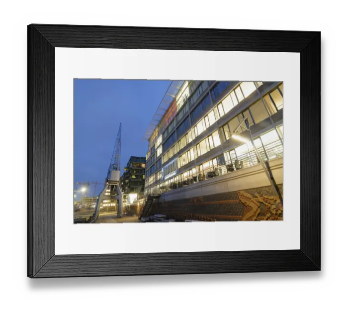 Framed Print : Modern architecture at Kaiserkai quay Framed Print : Modern architecture at Kaiserkai quay