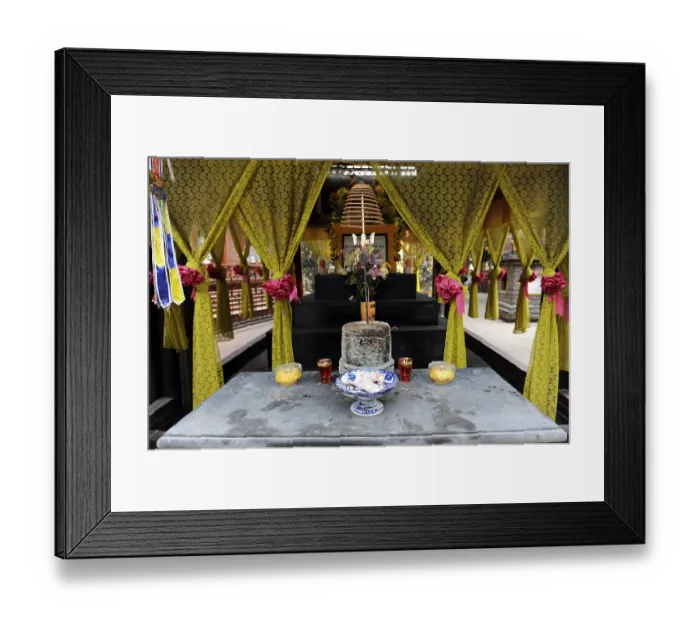 Framed Print : Burial site, Tran Quoc Pagoda, Hanoi