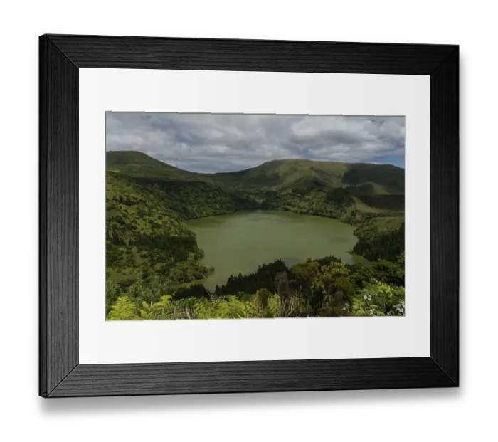 Framed Print : Caldeira, lake, azores