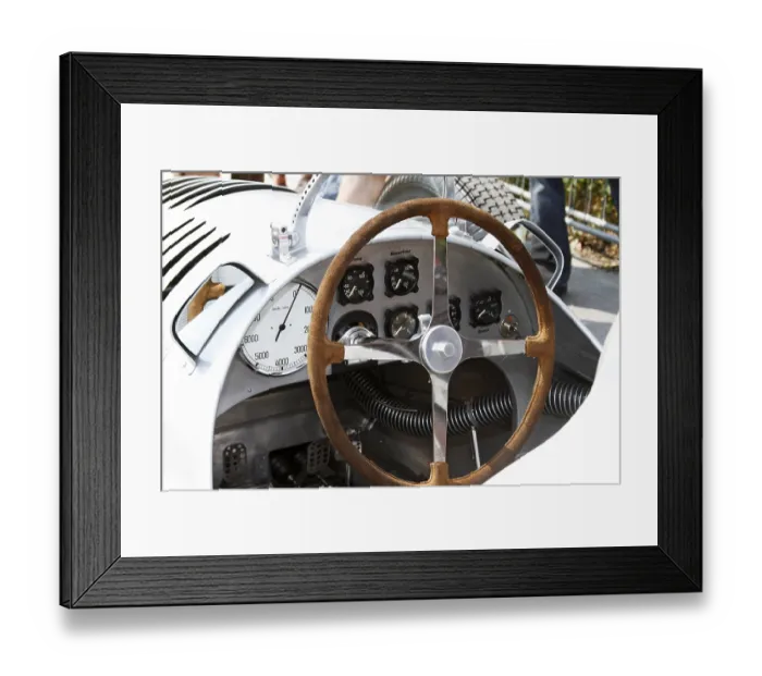 Framed Print : Dashboard, Auto Union D-Type Grand Prix Racing Car