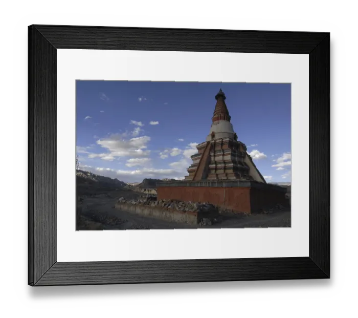 Framed Print : Stupa near Toling Temple in the ancient Guge Kingdom