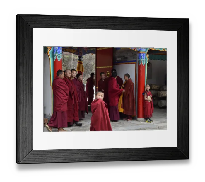 Framed Print : Tibetan Buddhism, monks in the important Kumbum Monastery