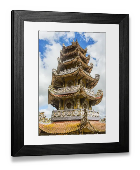 Framed Print : Bell tower, Linh Phuoc Pagoda, da Lạt