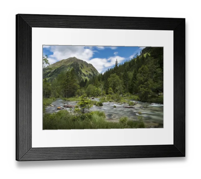 Framed Print : Longa, wild stream in Weisspriachtal valley