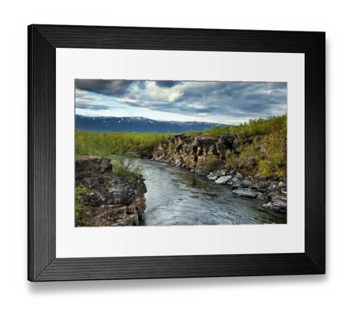Framed Print : Gorge, Abiskojakka, Abiskojakka river Framed Print : Gorge, Abiskojakka, Abiskojakka river