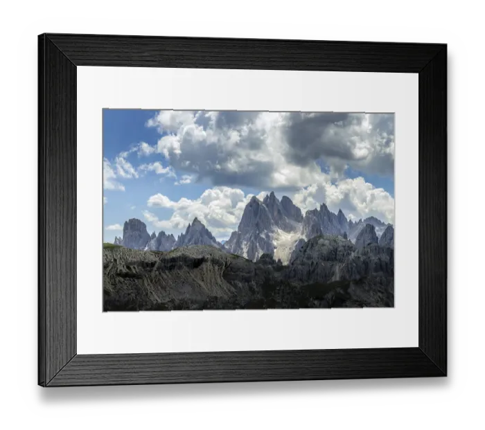 Framed Print : View of the Three Peaks in the Dolomites Framed Print : View of the Three Peaks in the Dolomites