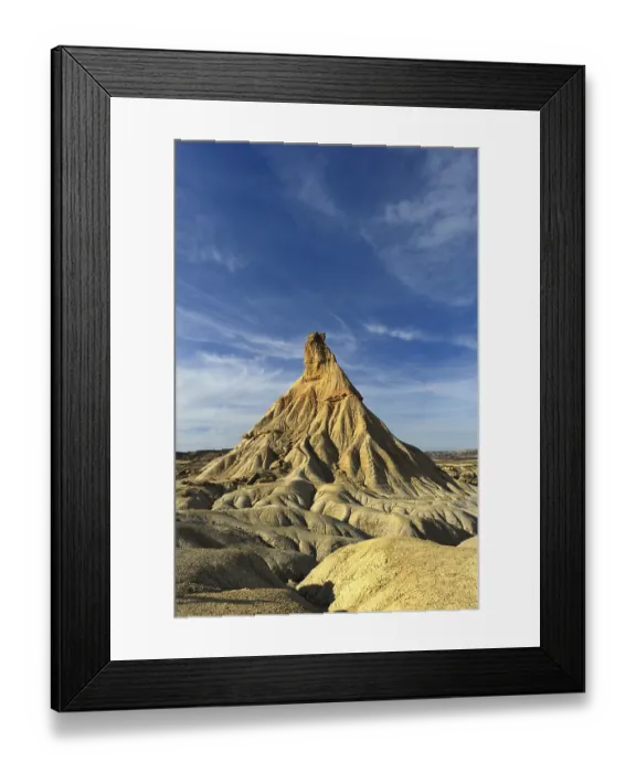 Framed Print : Characteristic bizarre landscape of ocher clay