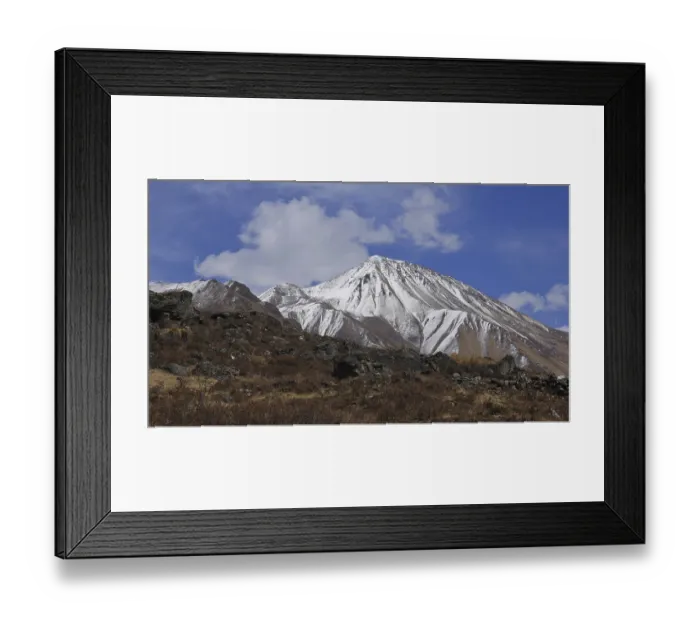 Framed Print : Popular mountain and viewpoint Tserko Ri on a spring day