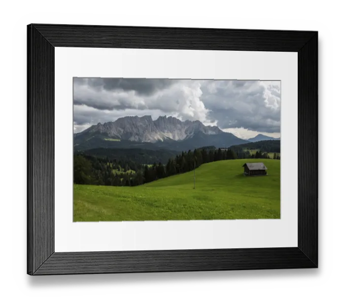 Framed Print : Mountain landscape, dolomiti, italy
