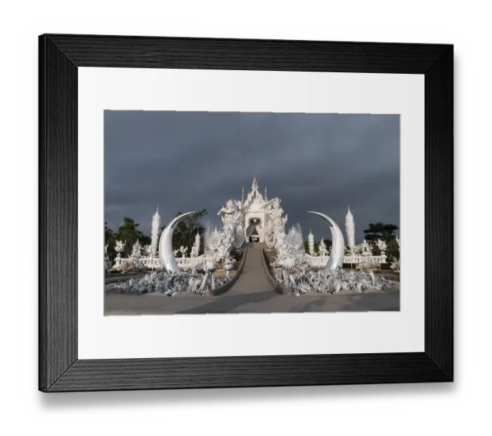 Framed Print : Wat Rong Khun temple or The White Wat