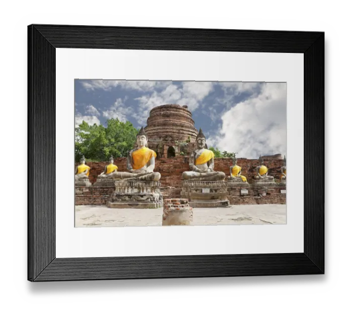 Framed Print : Buddha image in wat yai chai mongkol