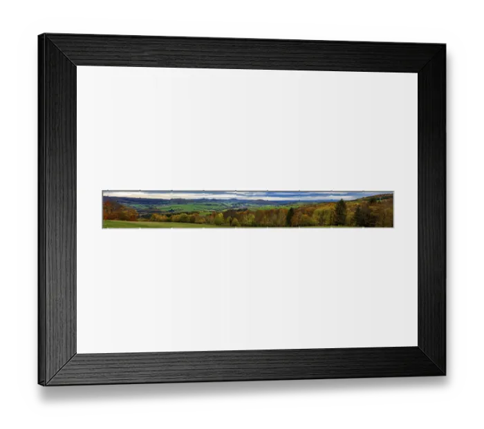 Framed Print : Autumn forest in the Rhoen, mixed forest