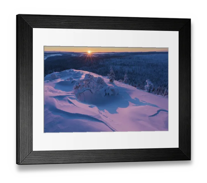 Framed Print : Winter landscape in the morning sun Framed Print : Winter landscape in the morning sun