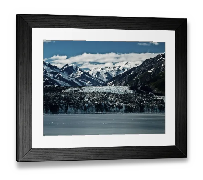 Framed Print : Mountain, Water, Glacier, Alaska Framed Print : Mountain, Water, Glacier, Alaska