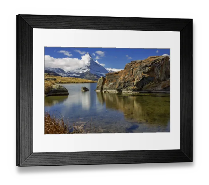Framed Print : Zermatt, Matterhorn, Stellisee. Switzerland Framed Print : Zermatt, Matterhorn, Stellisee. Switzerland