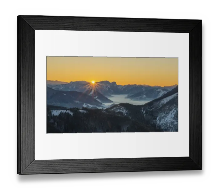 Framed Print : Sunset in the Limestone Alps National Park Framed Print : Sunset in the Limestone Alps National Park