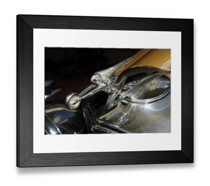 Framed Print : Hood ornament of a vintage car Framed Print : Hood ornament of a vintage car