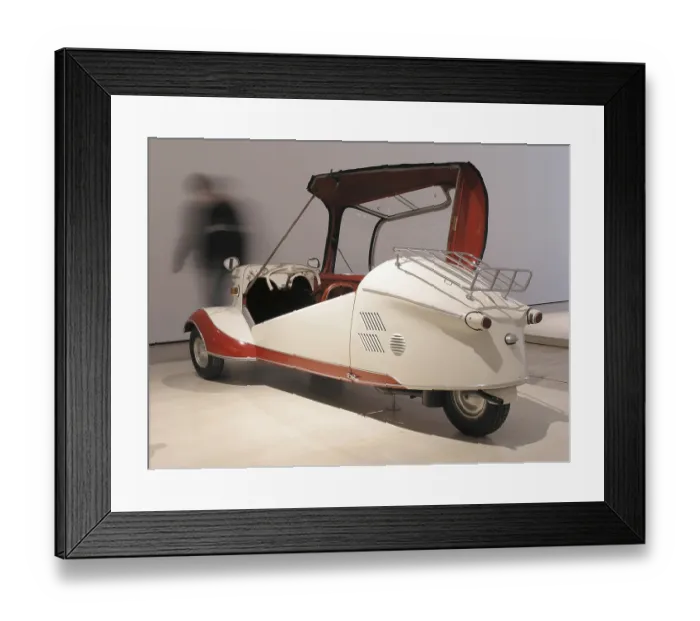 Framed Print : Messerschmitt bubble car, Mitomacchina exhibition