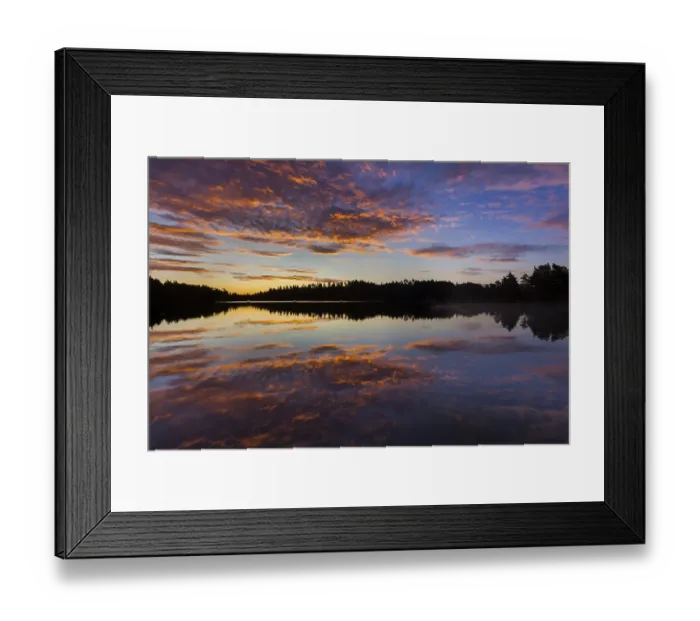 Framed Print : Sunrise at a lake, near Ed, Dalsland