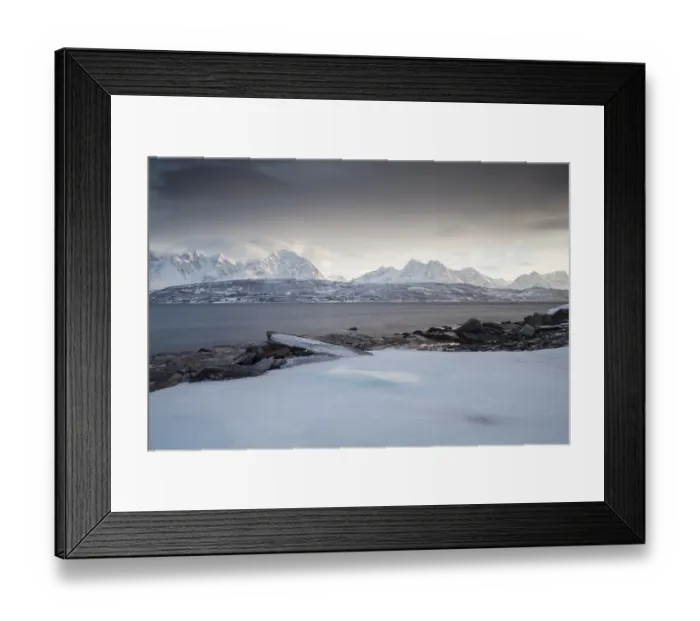 Framed Print : Coast at Oldervik, Ullsfjorden