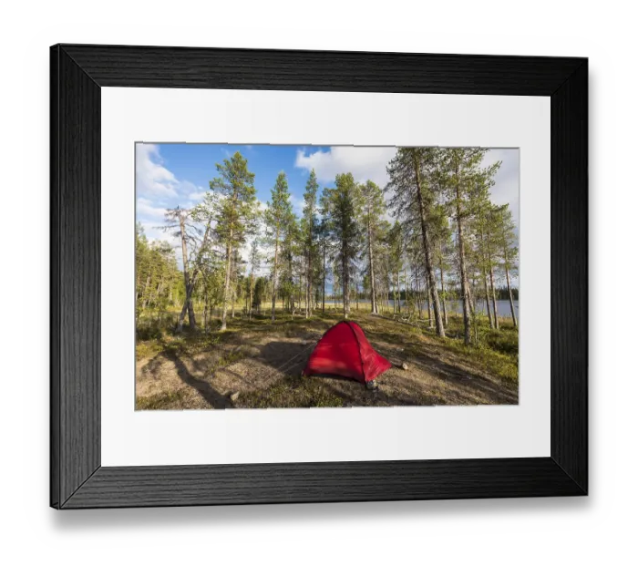 Framed Print : Tent in Muddus National Park, Laponia World Heritage Site Framed Print : Tent in Muddus National Park, Laponia World Heritage Site