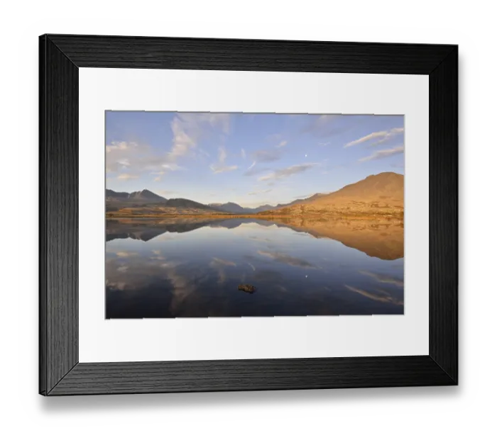 Framed Print : Mountains reflected in Lake Doralstjornin or Doralstjornin