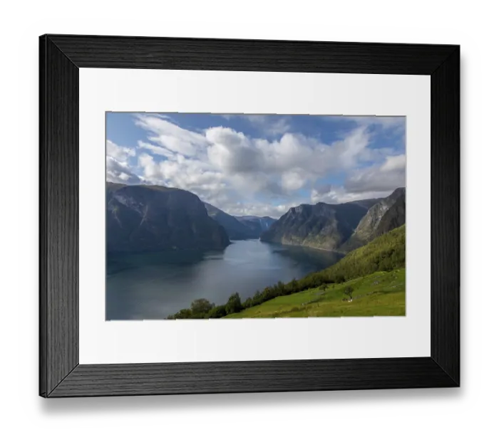 Framed Print : View from Aurlandsvegen to Aurlandsfjord Framed Print : View from Aurlandsvegen to Aurlandsfjord