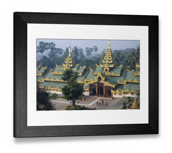 Framed Print : Shwedagon Pagoda, Buddhist temple