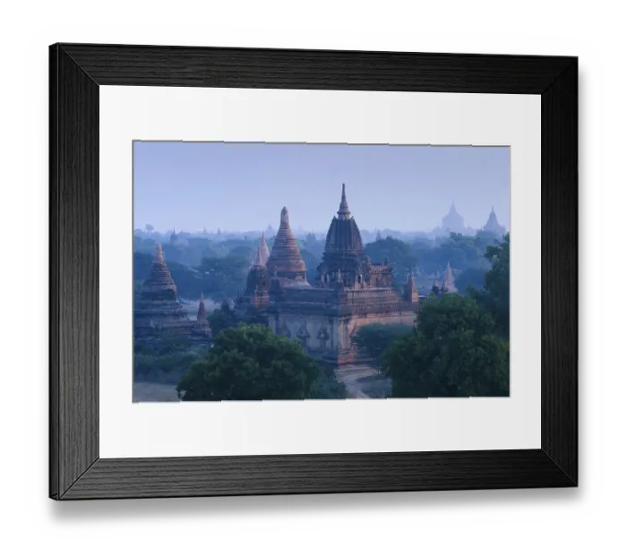 Framed Print : Morning mood over the pagoda field Framed Print : Morning mood over the pagoda field