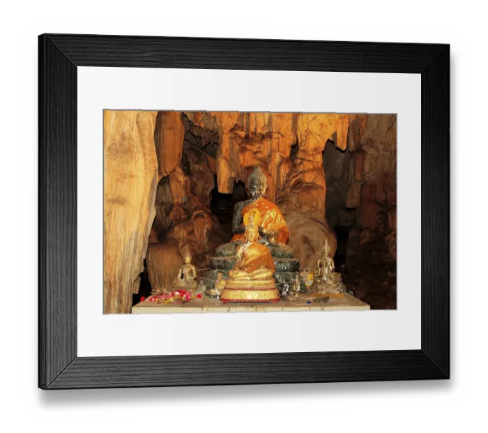 Framed Print : Buddha statues, dripstone cave Framed Print : Buddha statues, dripstone cave