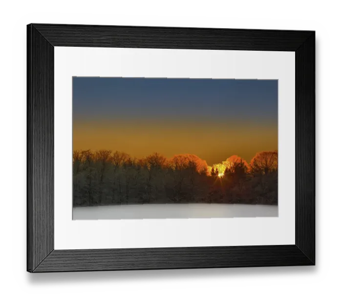 Framed Print : Evening red light in the Harz Mountains